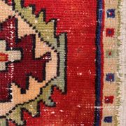 Small Vintage Turkish Rug 85x45 cm, Short Runner, Tribal, Shabby Chic
