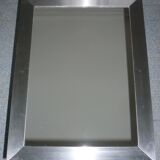 Modern rectangular mirror brushed steel frame