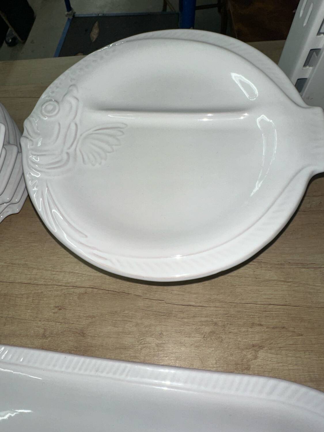 old fish plates ceramic earthenware Niderviller France