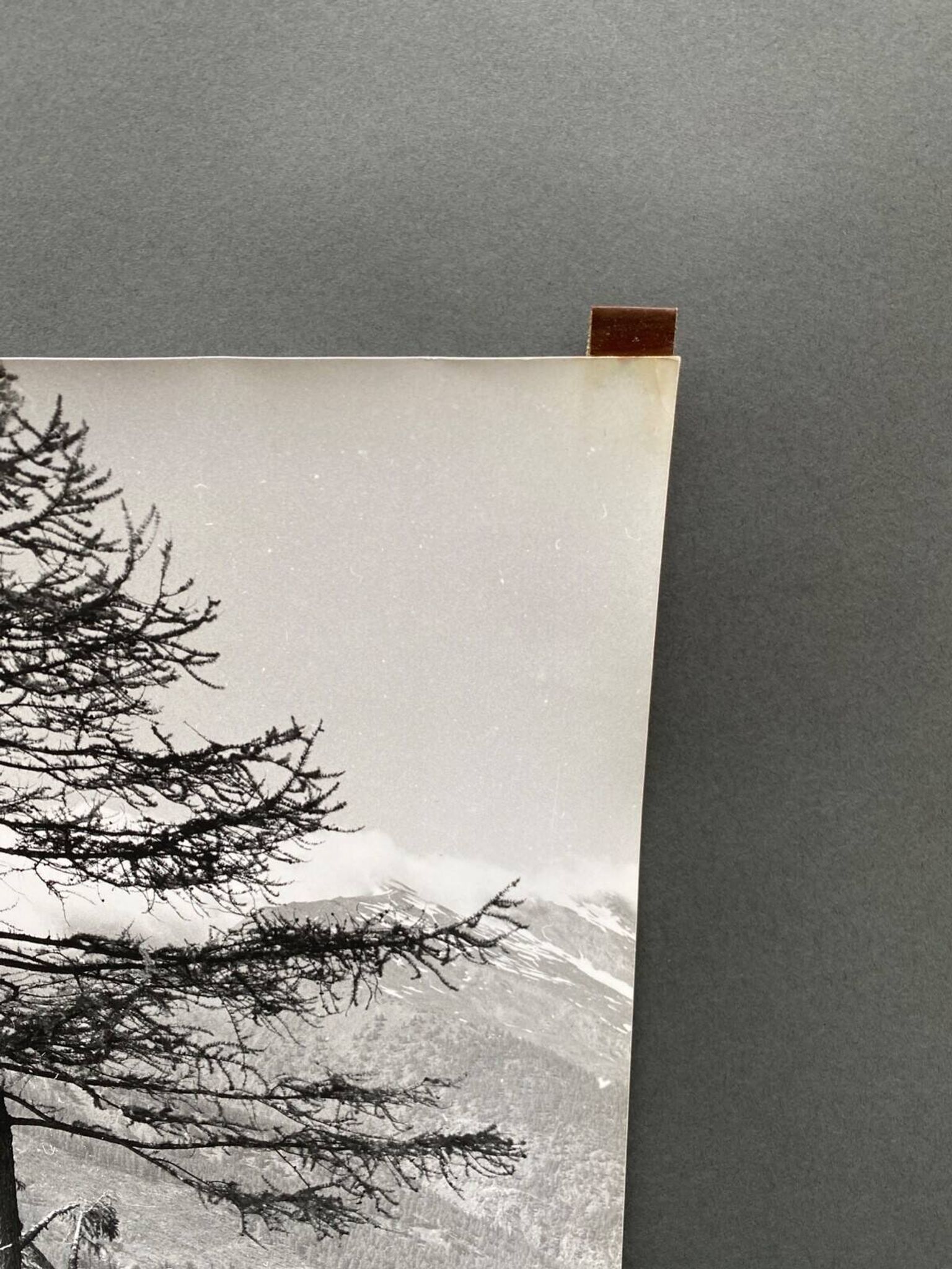 Bernard Darot silver gelatin photograph of a 20th-century mountain landscape