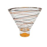 Nybro - Suède - Fait main - vase pendule - verre - cristal - années 1990
