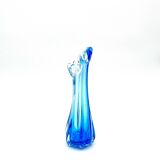 Vase Swing Sculptural – Stretched Glass Azure Blue – Korean Craftsmanship 1970