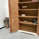 Restored 1930 art deco wardrobe, pure linen color