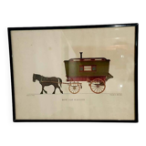 Lithograph by Allen Davies "Bow top wagon"