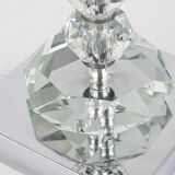 Two Bakalowits table lamps with huge faceted diamond crystals, Austria, 1970s.