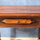 Solid wood console.