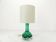 Scandinavian green glass lamp Kosta Hans-Owe Sandeberg Sweden 1960