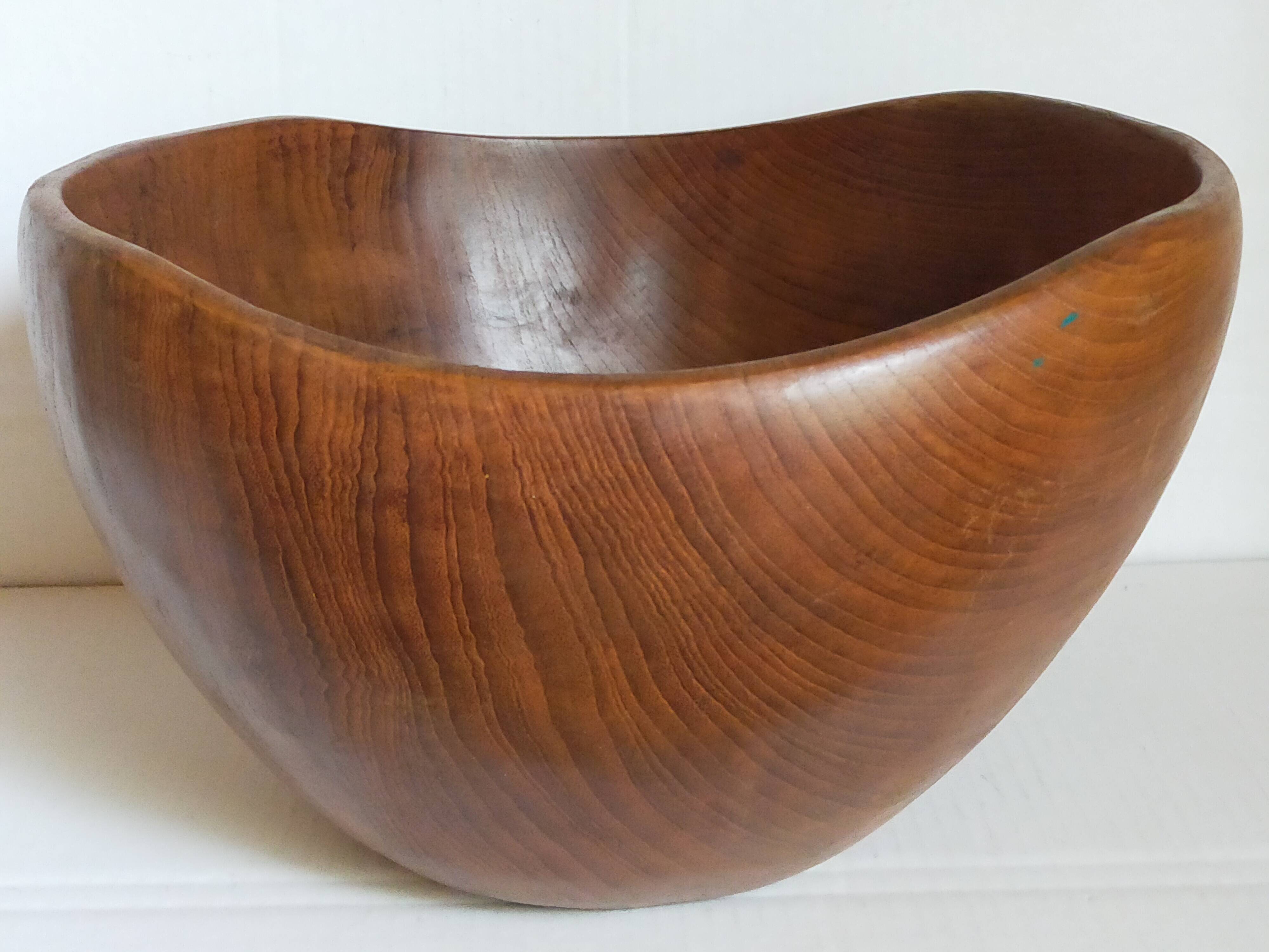 Solid wood cut bowl XXL freeform
