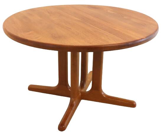 Ronde 1x verlengbare deense teak  Dyrlund eettafel 'Ommel'