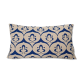 Ottoman cushion cover beige cobalt - 30 x 50