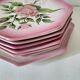 dessert plates and serving dish in earthenware – hand-painted decoration