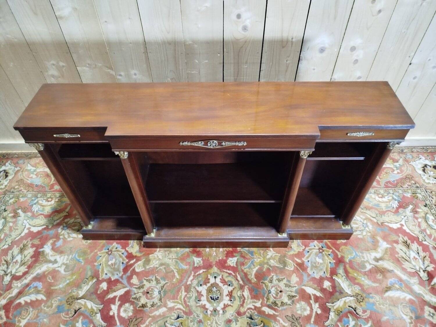 Bibus - Low Empire-style mahogany shelf/bookcase