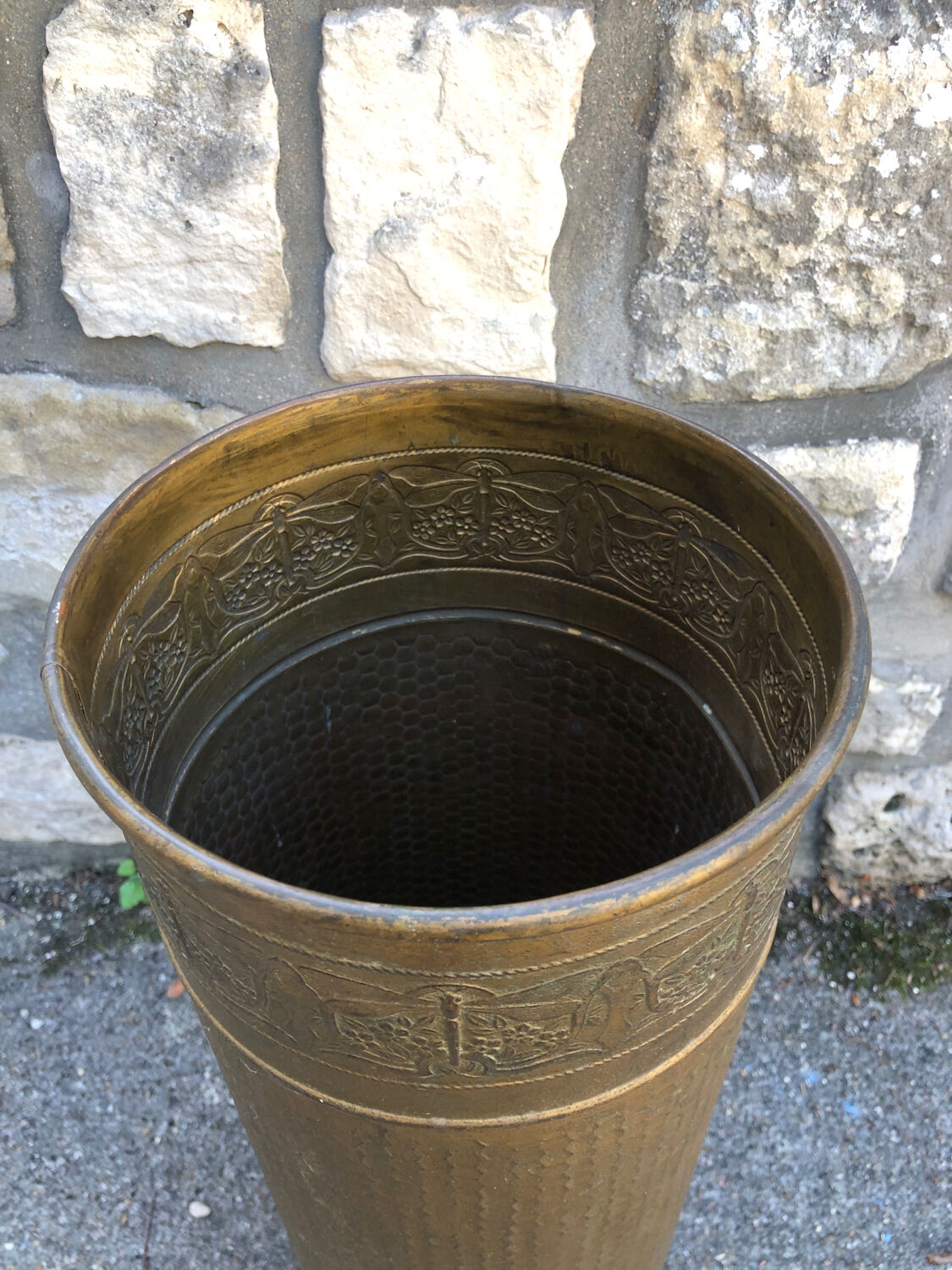 Copper umbrella stand