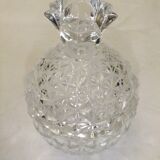 Bonbonnière en cristal ananas vintage sucrier pot couvert