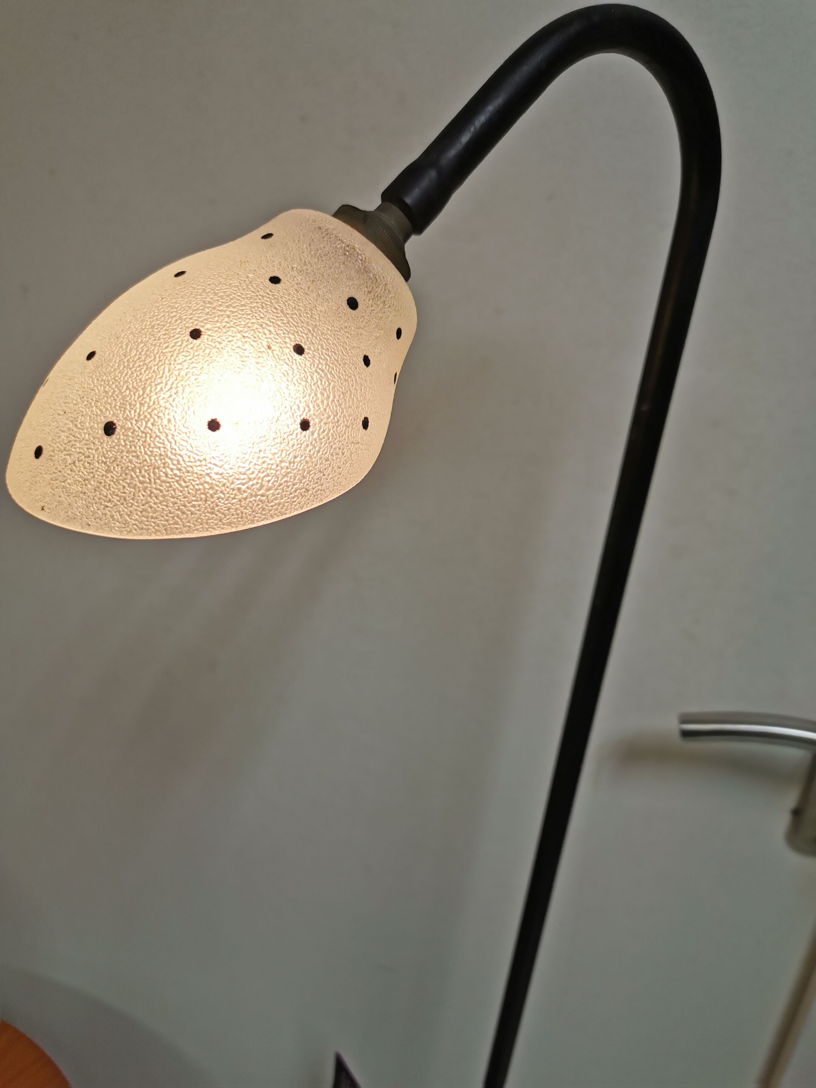 Pair of vintage floor lamps, magazine holders from the 50s