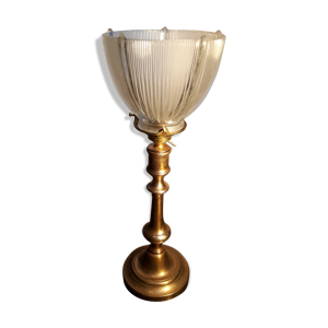 Lampe calice 1930 laiton tulipe