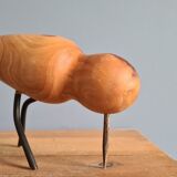 Bird made of cherry wood
