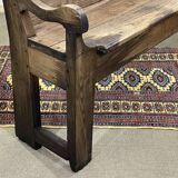 Rustic chestnut bench from the late 19th century.