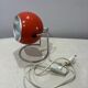 Lampe de table vintage orange en forme d'œil 1960 | Lampe en chrome de l'ère spatiale