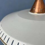 Vintage Louis Kalff enamel opaline glass pendant lamp