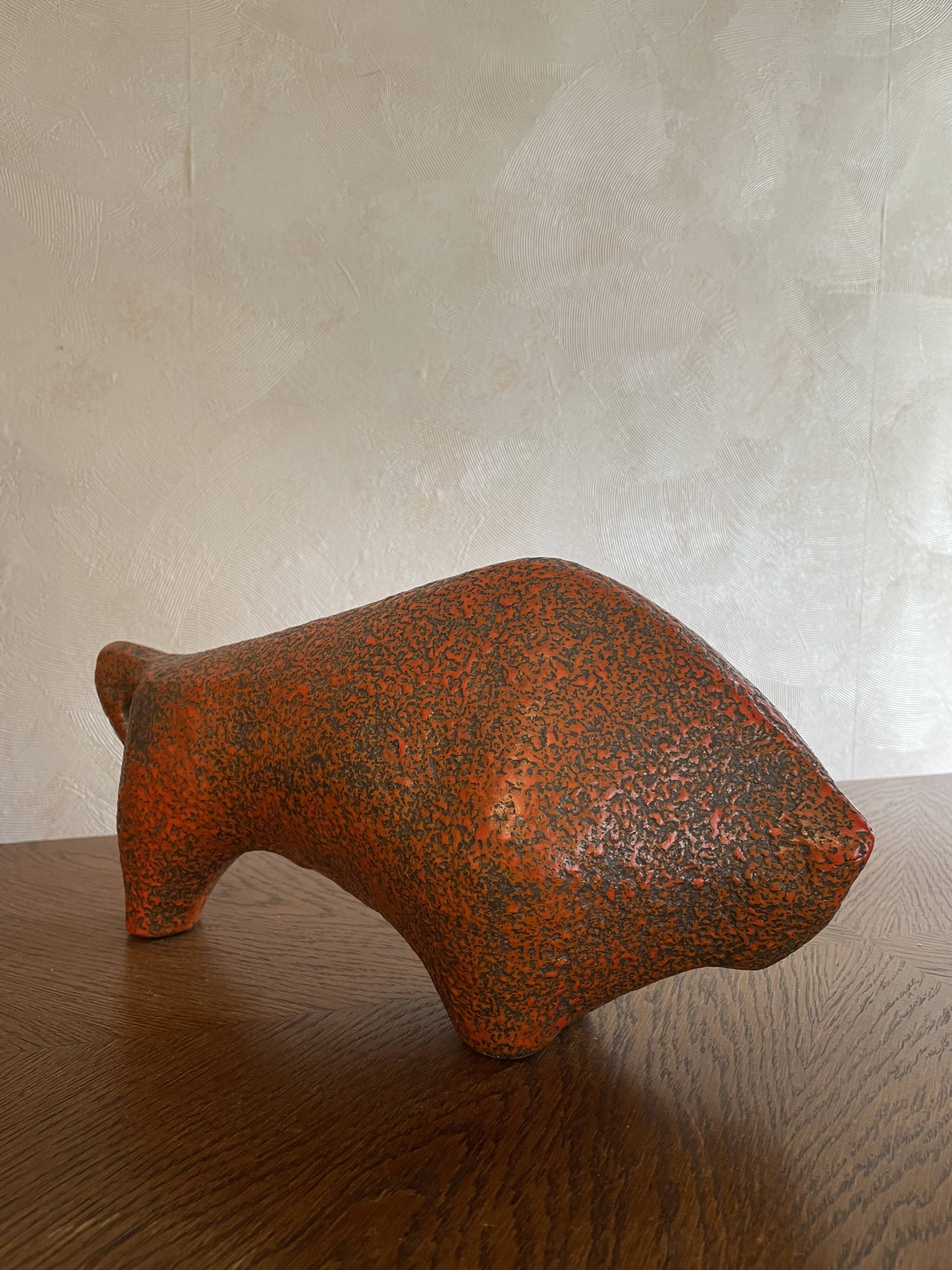 Ceramic bull from the 1970s