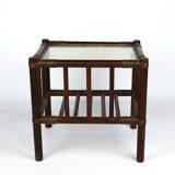 Rattan side table