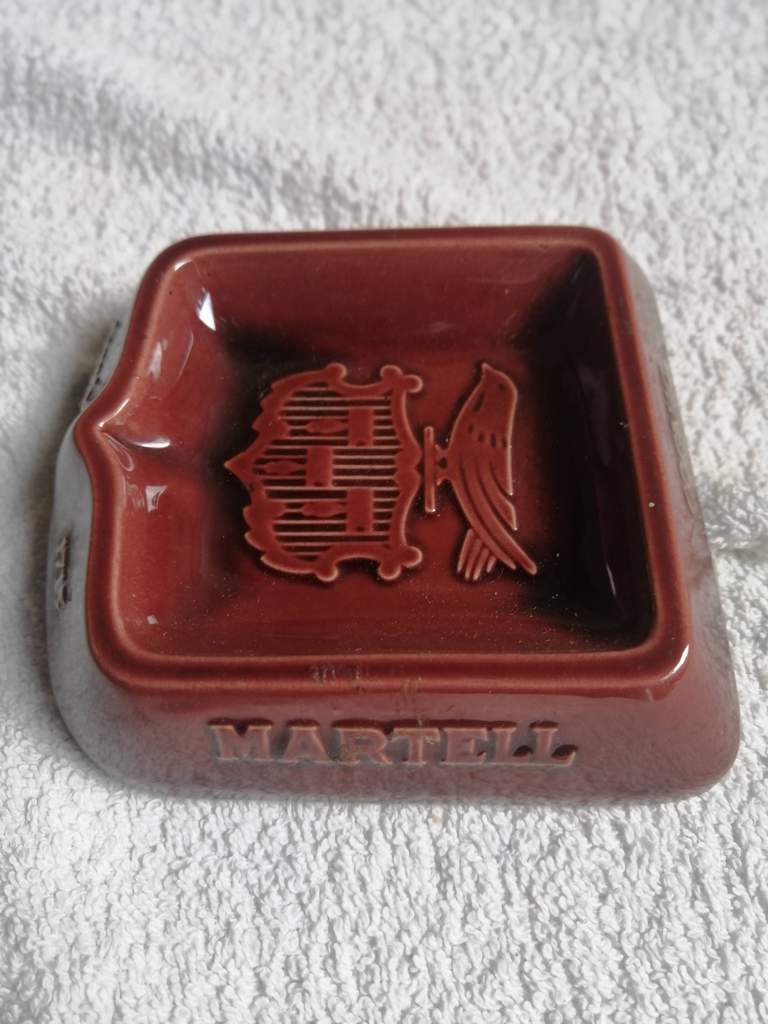 Martel cognac advertising ashtray since 1715