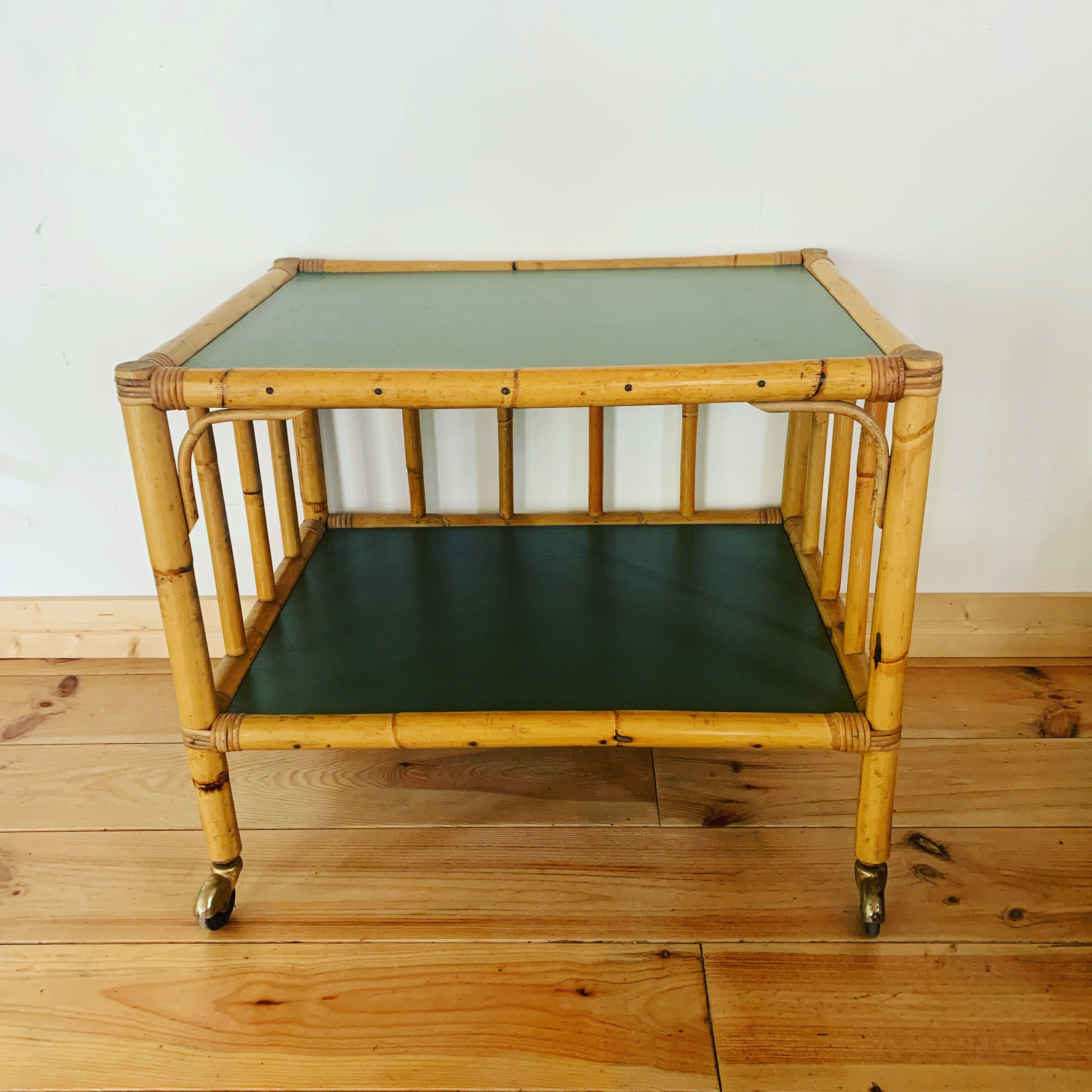 Rattan coffee table from the 1950s