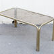 Table basse metal Doré plateau fumé Italie