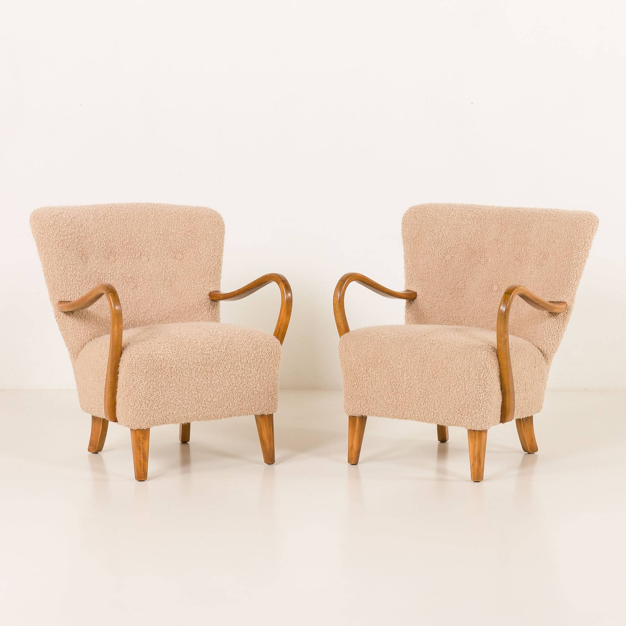Alfred Christensen pair of two armchairs, Denmark 1950s
