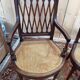 Set of 8 Louis XVI chairs in solid mahogany, with caning.