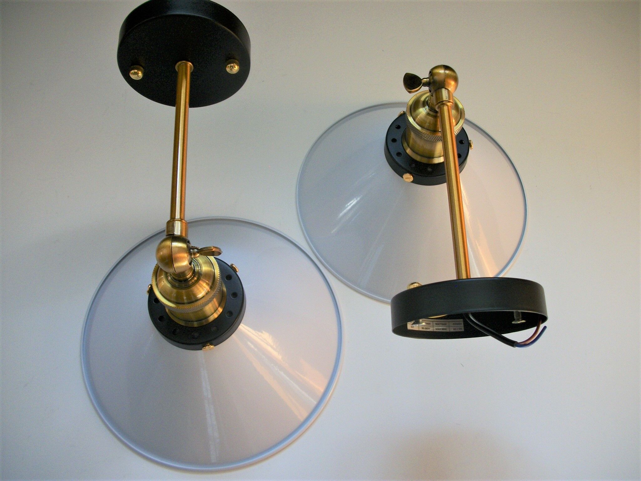 Paire d'appliques industrielles