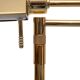 Brass Swing arm Halogen floor lamp by Holtkoetter 1980s Germany