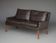 Canapé en cuir deux places danois par Georg Thams, Danemark, années 1960.