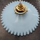 Suspension lampshade opaline serrated pale blue art deco Ø24.5