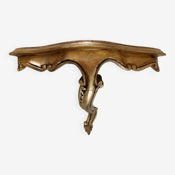 Wall lamp console in gilded wood