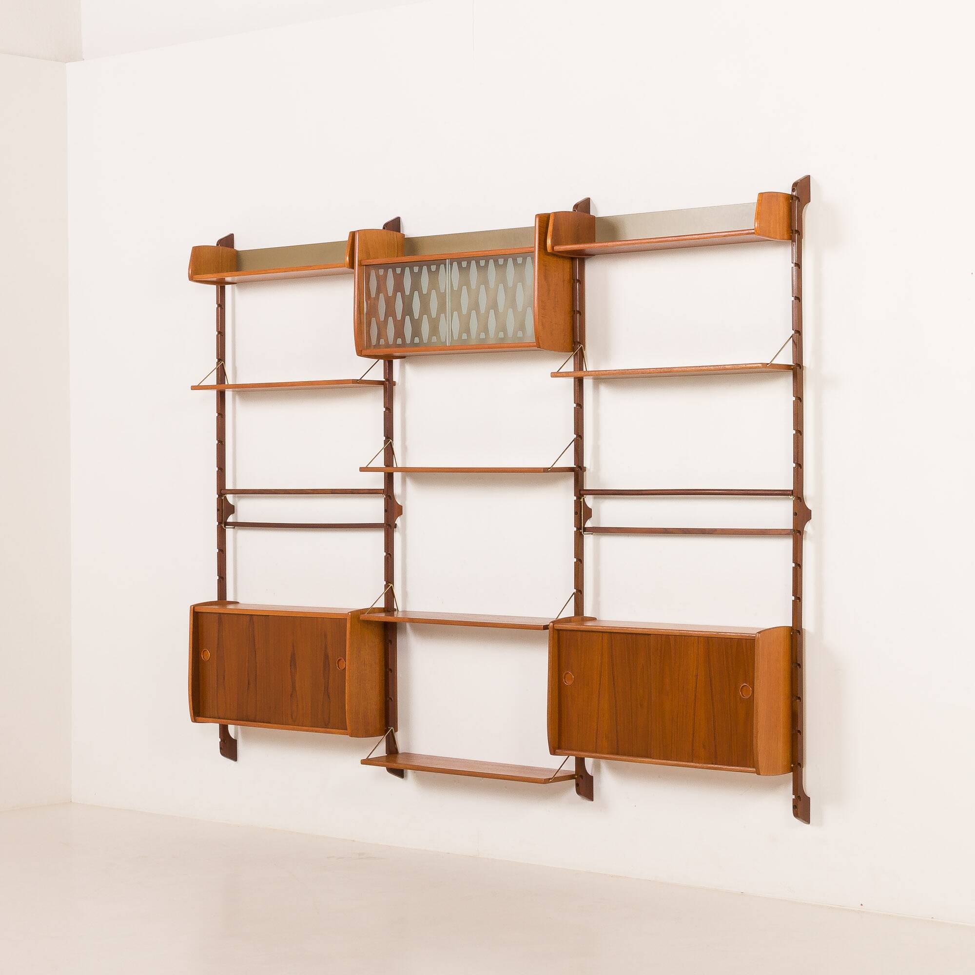 Ergo three bay wall unit by John Texmon, Norway 1960s.