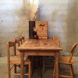 Old solid wood dining table