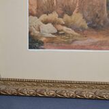 Ecole Française du début du XXème siècle  « Les ruines »  Aquarelle