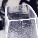 Large glass vase by Christer Sjögren for Lindshammar Glasbruk 1970