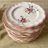Service de table aux Fleurs peintes Faïencerie de Longchamp Monaco Années 60