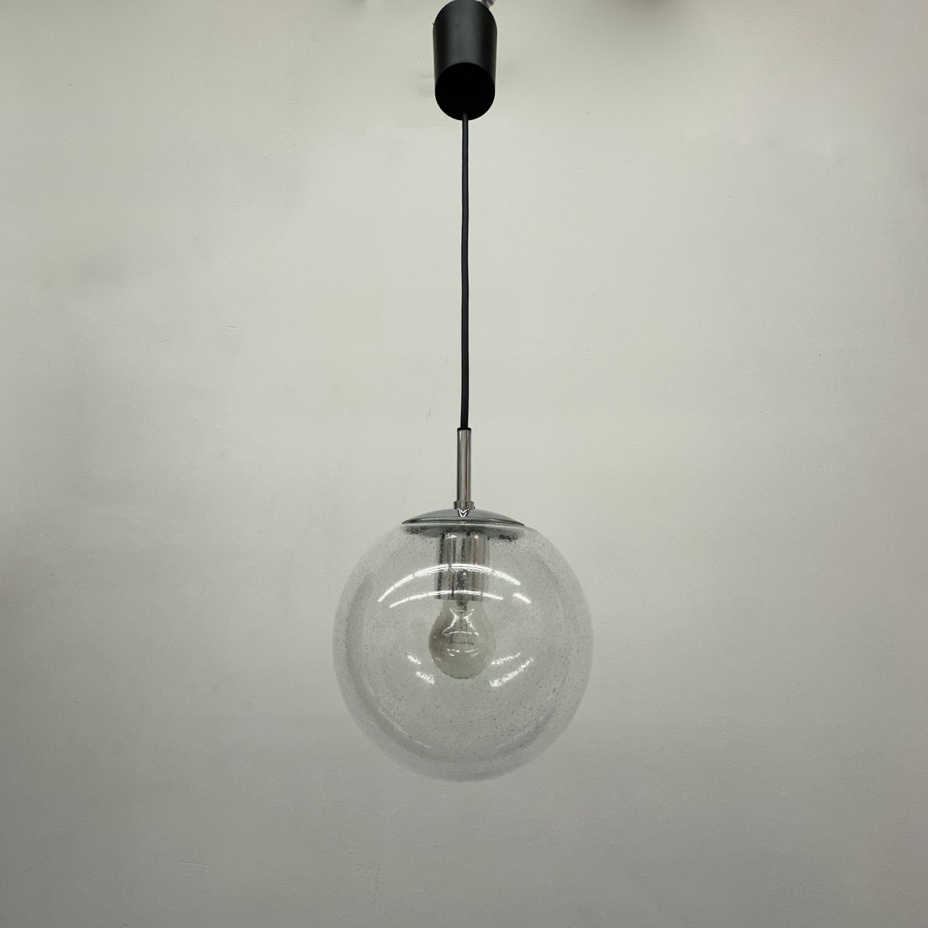Glashütte Limburg hanging lamp , 1970’s