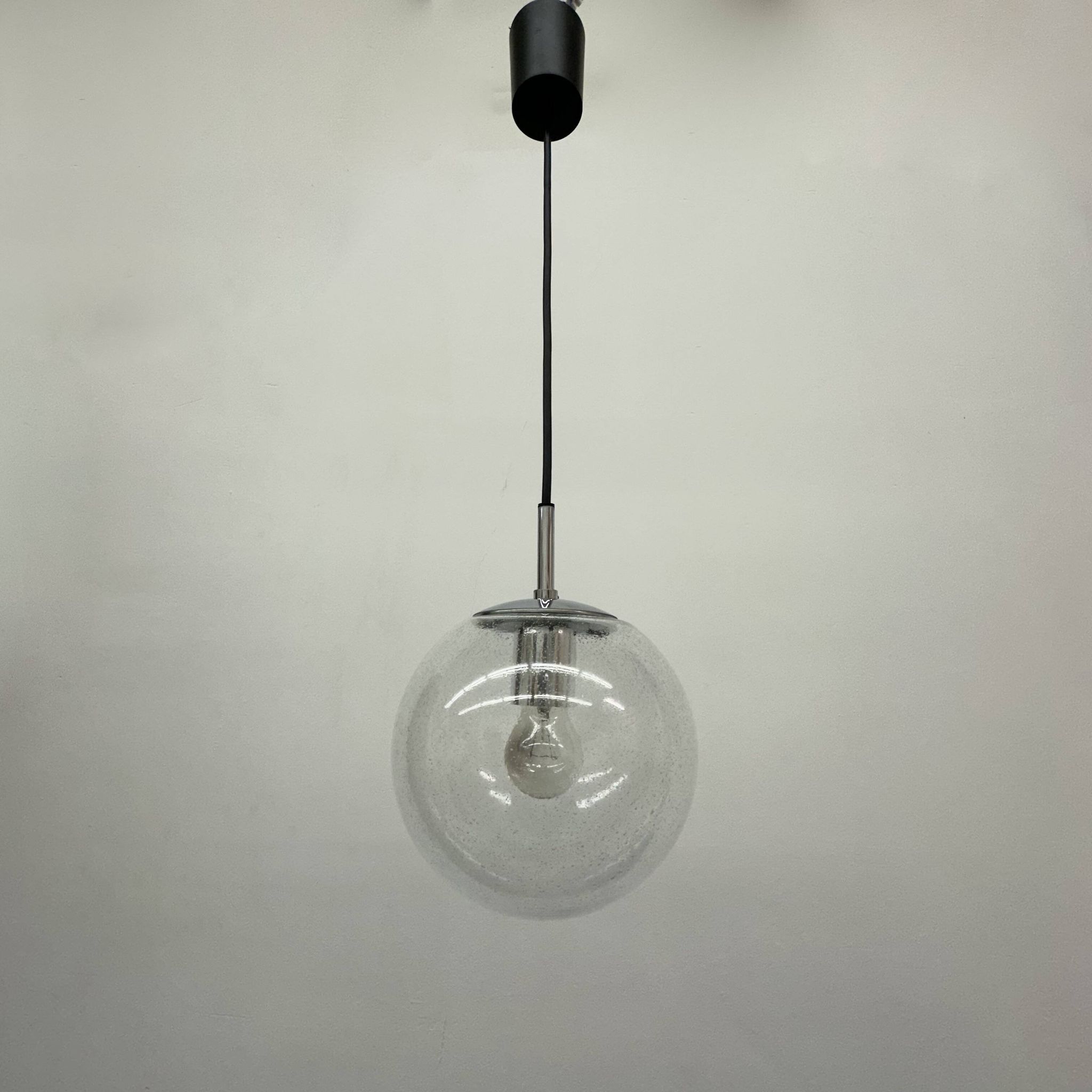 Lampe à suspension Glashütte Limburg, années 1970