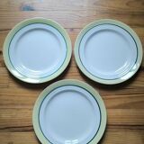 Set of 3 vintage ceranord st Amand semi-vitrified plates, Nice model