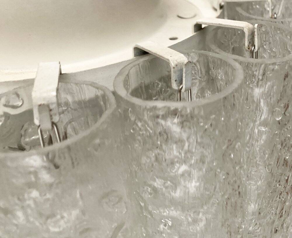 Lampe Plafonnier en Verre Allemande du Milieu du Siècle par Doria Leuchten, années 1960
