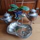Silver metal basket