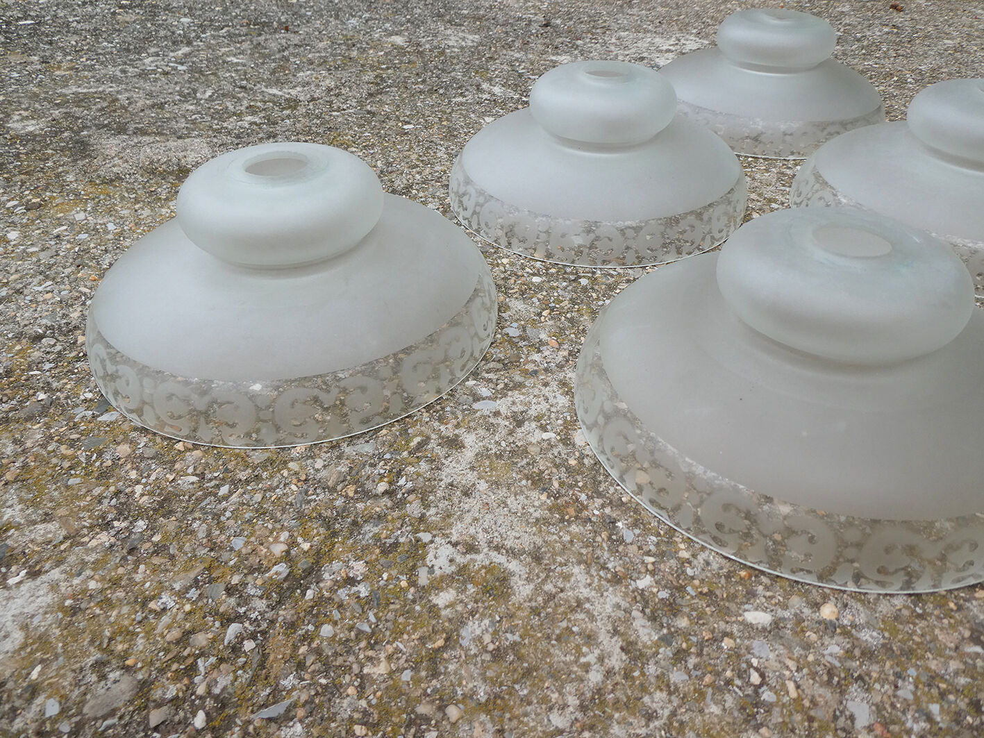 Lot of 5 art deco lampshades