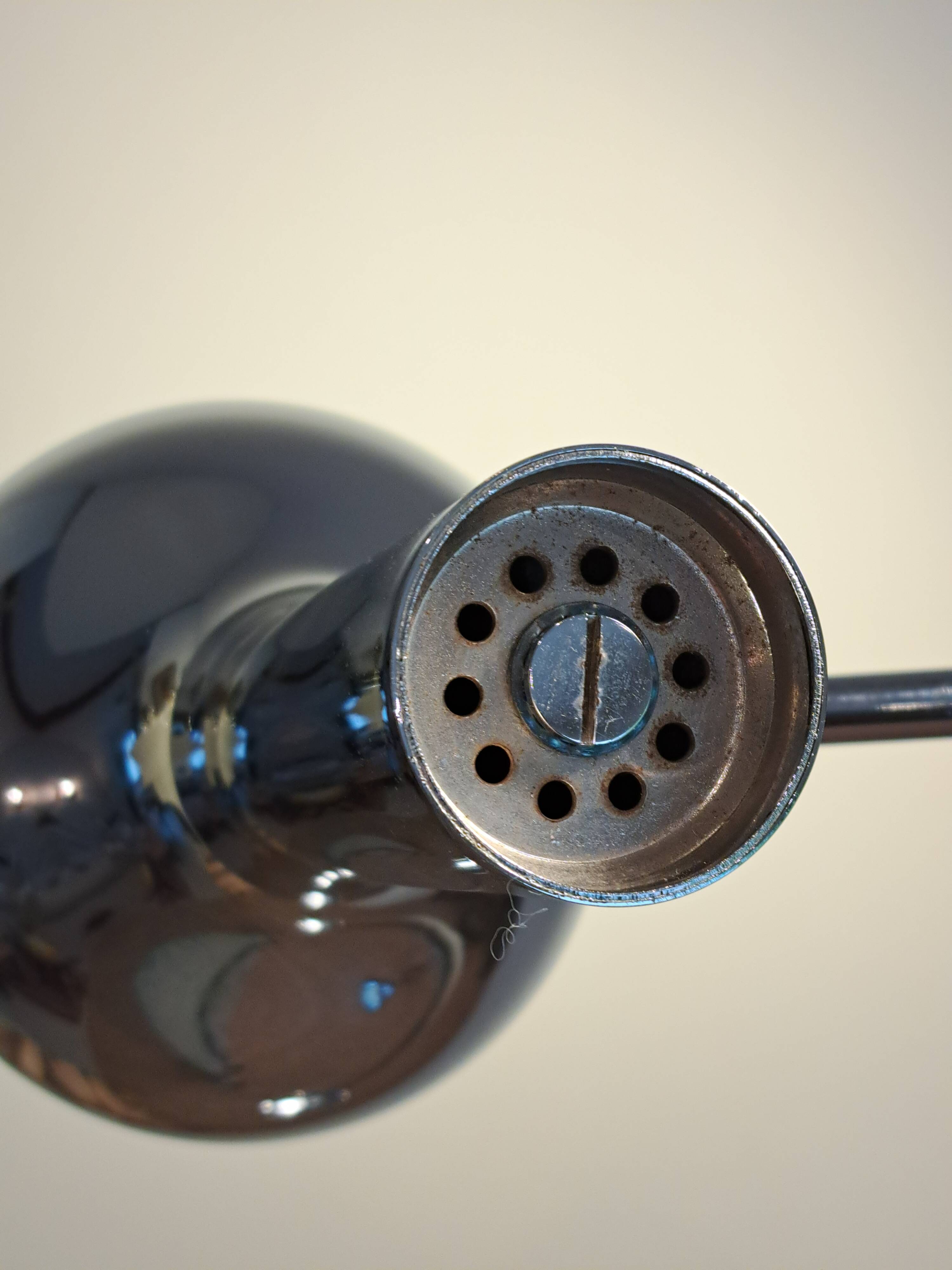 Chrome floor lamp from the 1970s.