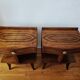Pair of Art Deco bedside tables with flame veining, 1930s.