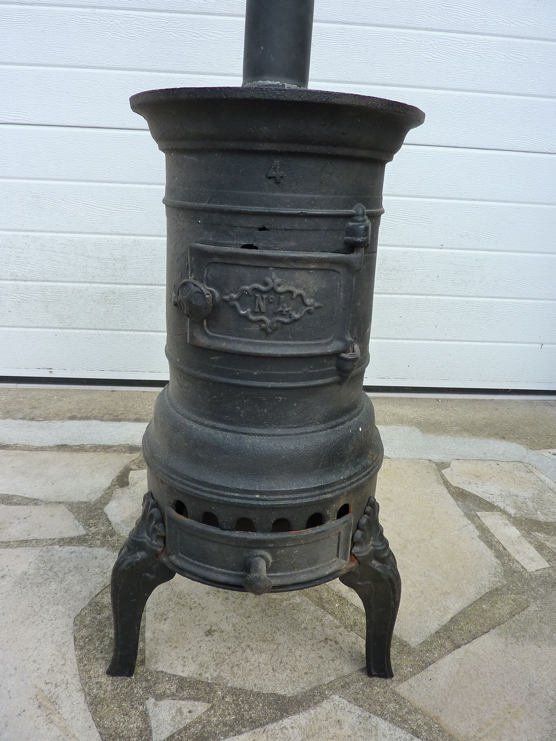 Old cast iron wood stove